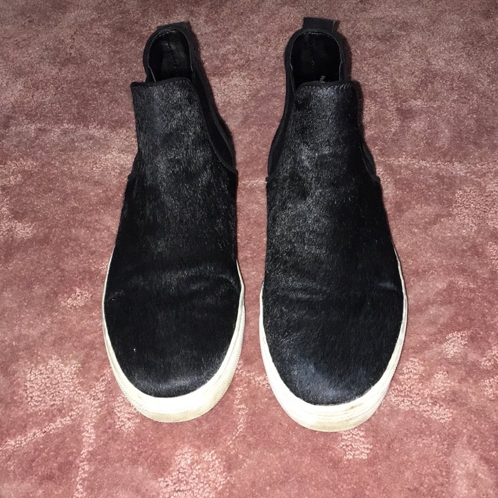 Zara horse hair sneaker bootie
